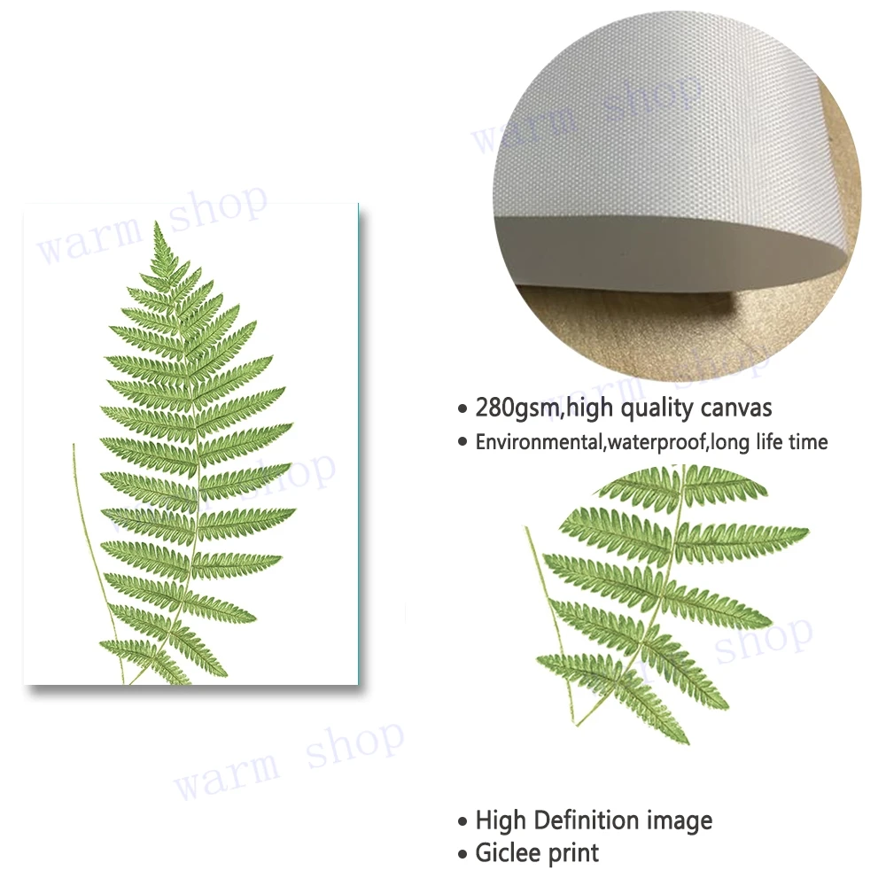 Женские плакаты и принты леди зеленые листья холст живопись ботанические