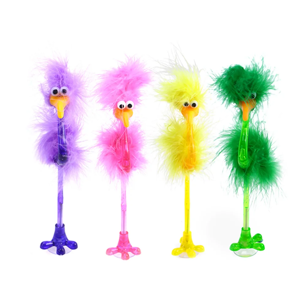 

4 Pcs Ostrich Ballpoint Pen Aniaml Drawing Pens School Colored Gel Fine Office Writing Novelty Fun Nurse Atocking Stuffers