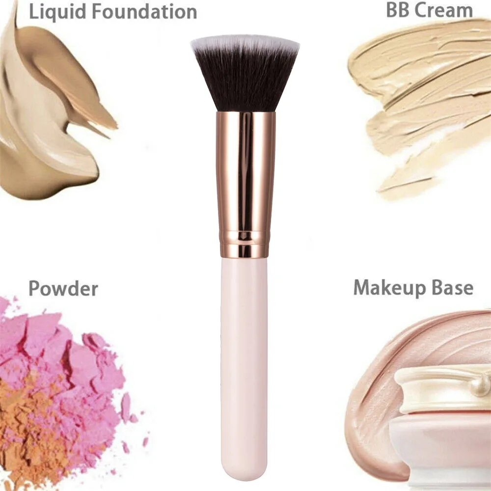 

Luxury Makeup Brushes Flat Top Foundation Brush Champagne Large Face Brush Repair Contour Brushes for Liquid Cream Powder