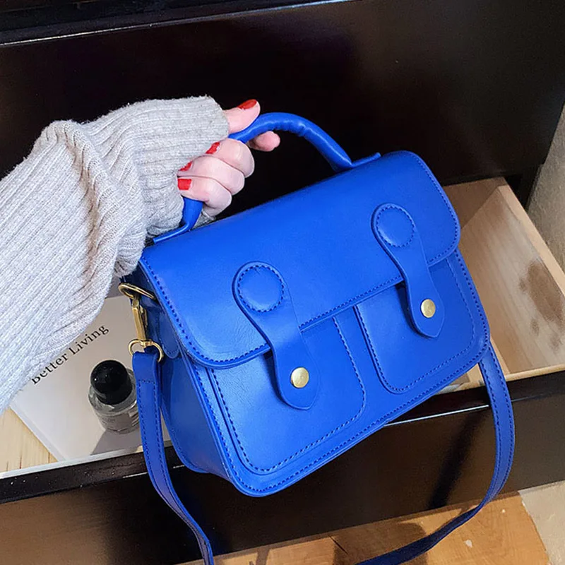

Trend Candy Colors Small Shoulder Bag Quality Leather Woman Luxury Handbag 2022 Spring New Brand Female Messenger Bags and Purse
