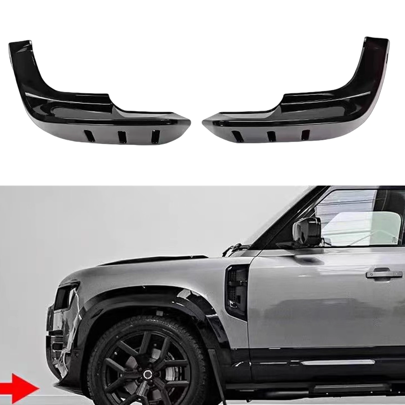 

Внешний передний угловой спойлер, разделитель губ, накладка Canard для Land Rover Defender 110 90 130 2020-2025