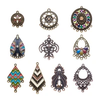 tibetan antique bronzesilver color alloy chandelier components links charm for dangle earrings necklace jewelry making
