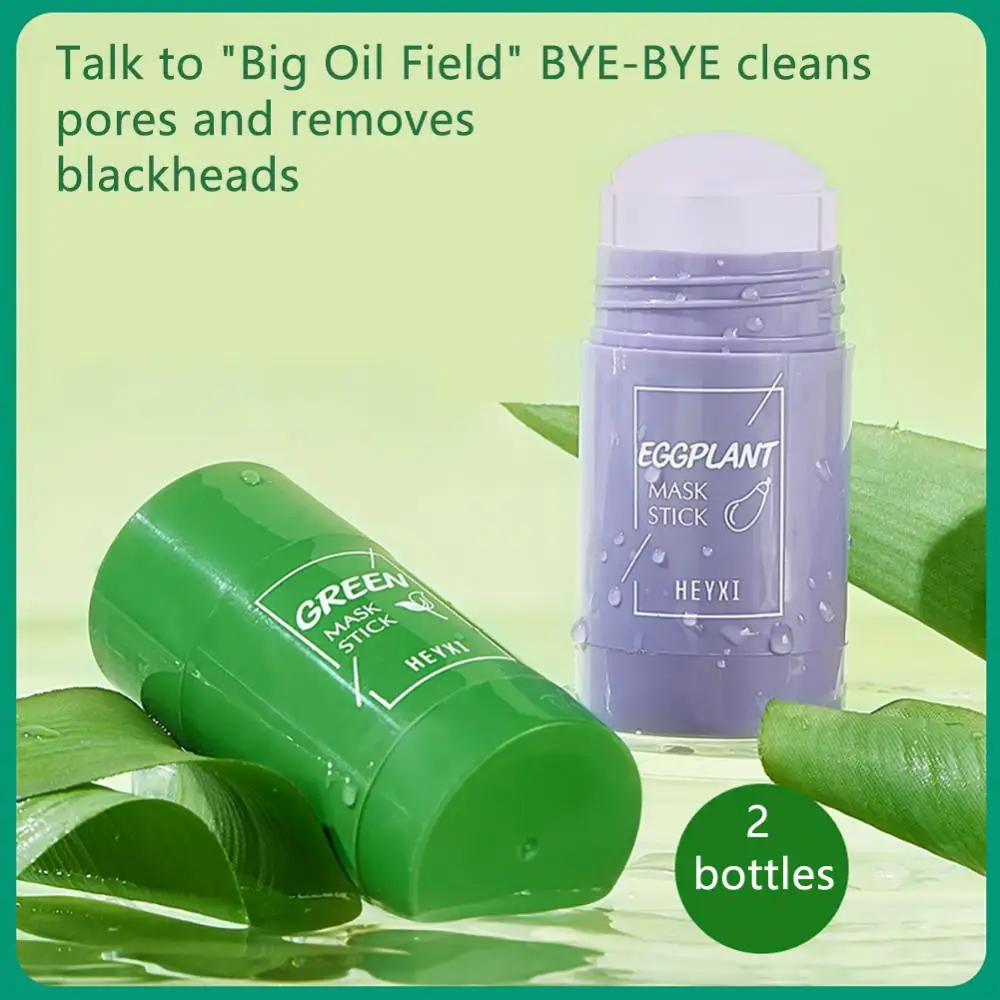 

Face Green Tea Mask Solid Stick Oil Control Moisturizing Shrink Pores Cleansing Mask Acne Remove Pores Blackhead Mask TSLM1