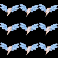 10pcslot lightning angel wings patch badge wholesale applique embroidered patches iron on patches on clothes stickers for kids