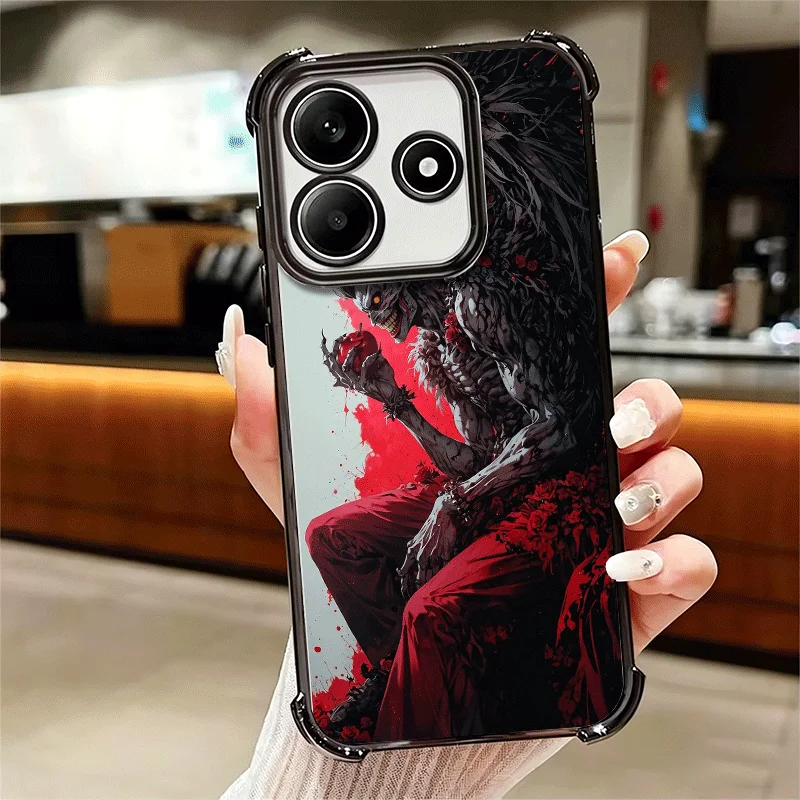 Чехол для телефона N-Notes D-Deaths Anime Ryuk с покрытием для Xiaomi Redmi Note 14 15 Pro Plus 13 12 12S 11S 10S 11T 10 9S, противоударный (art.: 3920db83504a5) - 3920db83504a5