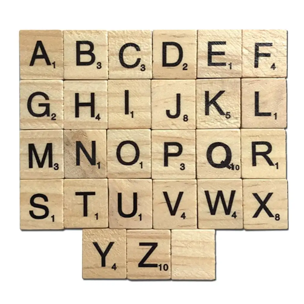

Set 100PCS Cube Wooden Wood Block Puzzle Block with Mumber Alphabet Letter
