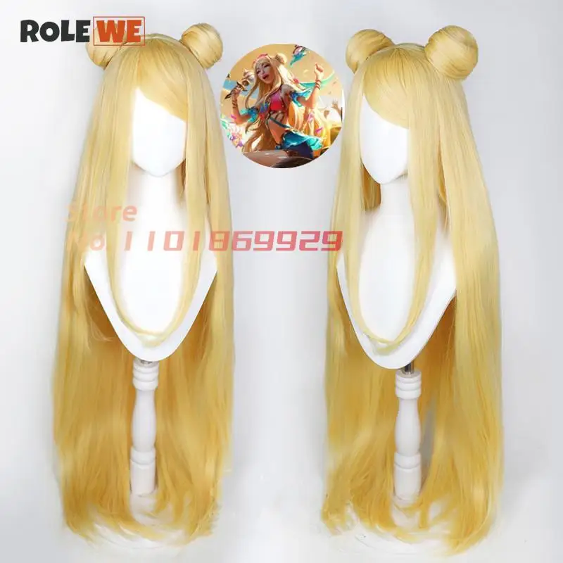 

Seraphine Cosplay Wig Game League of Legends Cosplay LOL Halloween Seraphine Ocean Song Long Wig Hair Heat Resistant Wigs