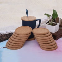2pcs round cork coasters set coffee cup mat drink tea pad heat resistant non slip placemats wine table mats decor