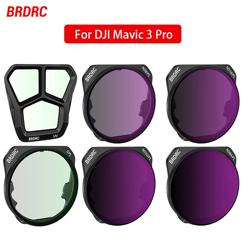 

Lens Filters For DJI Mavic 3 Pro Drone Camera UV CPL ND8 ND16 ND32 HD Optical Glass Neutral Density Filter Set Accessories