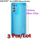 3 шт.лот для OPPO Reno5 Reno 5 7 6 Z F Pro K Plus 5G 3D противоскользящая задняя пленка из углеродного волокна Защита экрана Защитная Наклейка