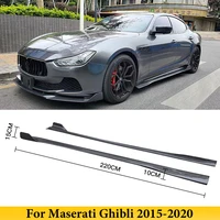 for maserati ghibli 2015 2020 carbon fiber side skirts extension lip aprons car styling