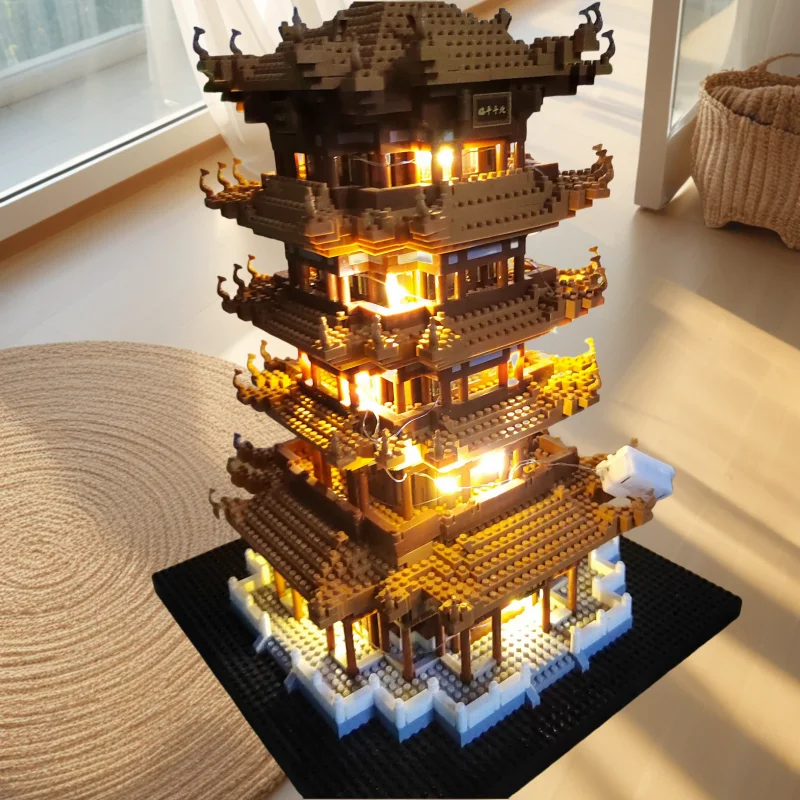 Башня желтого журавля китайская архитектура модель здания набор блоков: