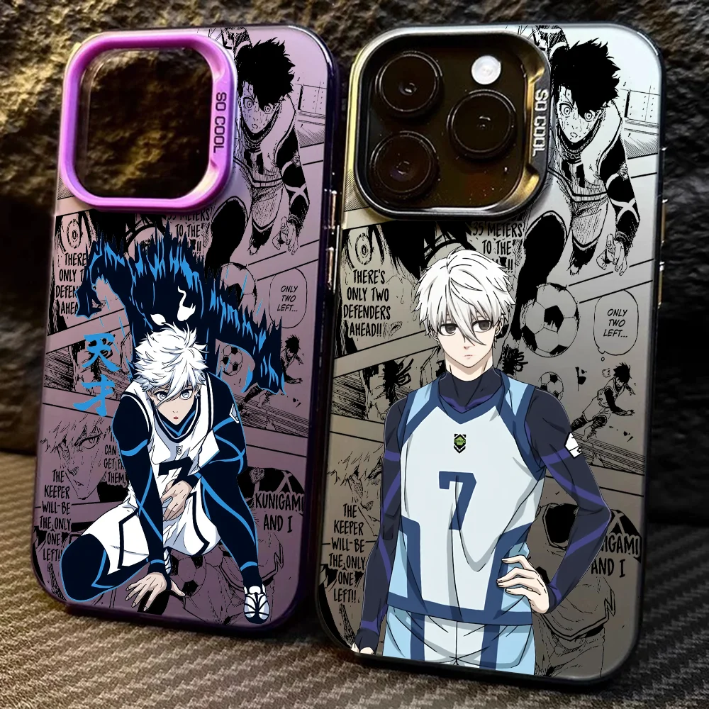 B-BLUE LOCKS S-Seishiro Nagi Чехол для телефона Samsung Galaxy S25 S24 S23 S22 S21 S20 Note20 FE Ultra Plus 4G 5G Anti Fall Matte