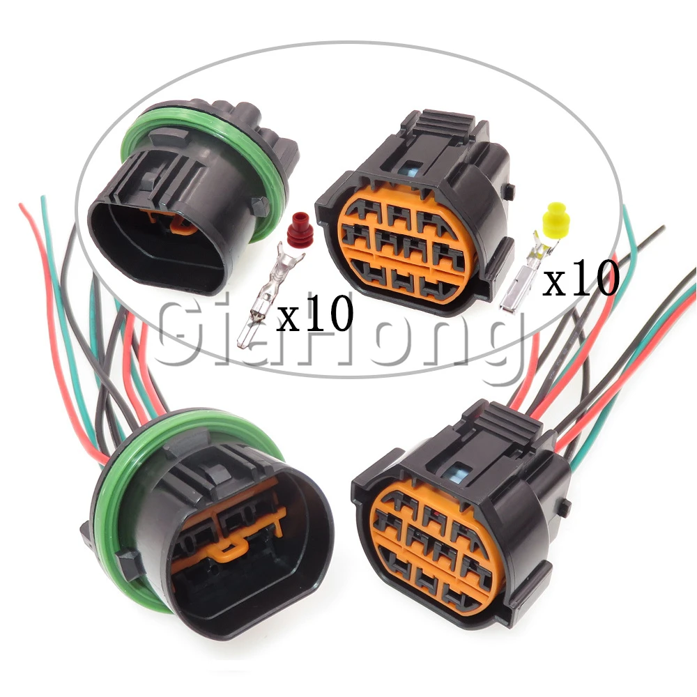 1 компл., 10 способов, автомобильный герметичный разъем в сборе, Автомобильный штекер, Женский провод, розетка, HP066-10021 для HYUNDAI 1 компл., 10 способов, автомобильный герметичный разъем в сборе, Автомобильный штекер, Женский провод, розетка, HP066-10021 для HYUNDAI