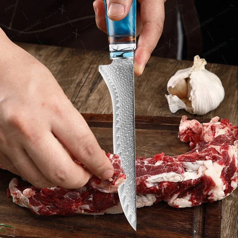1-10 шт. набор дамасских кухонных ножей нож для резки мяса шеф-повара японский