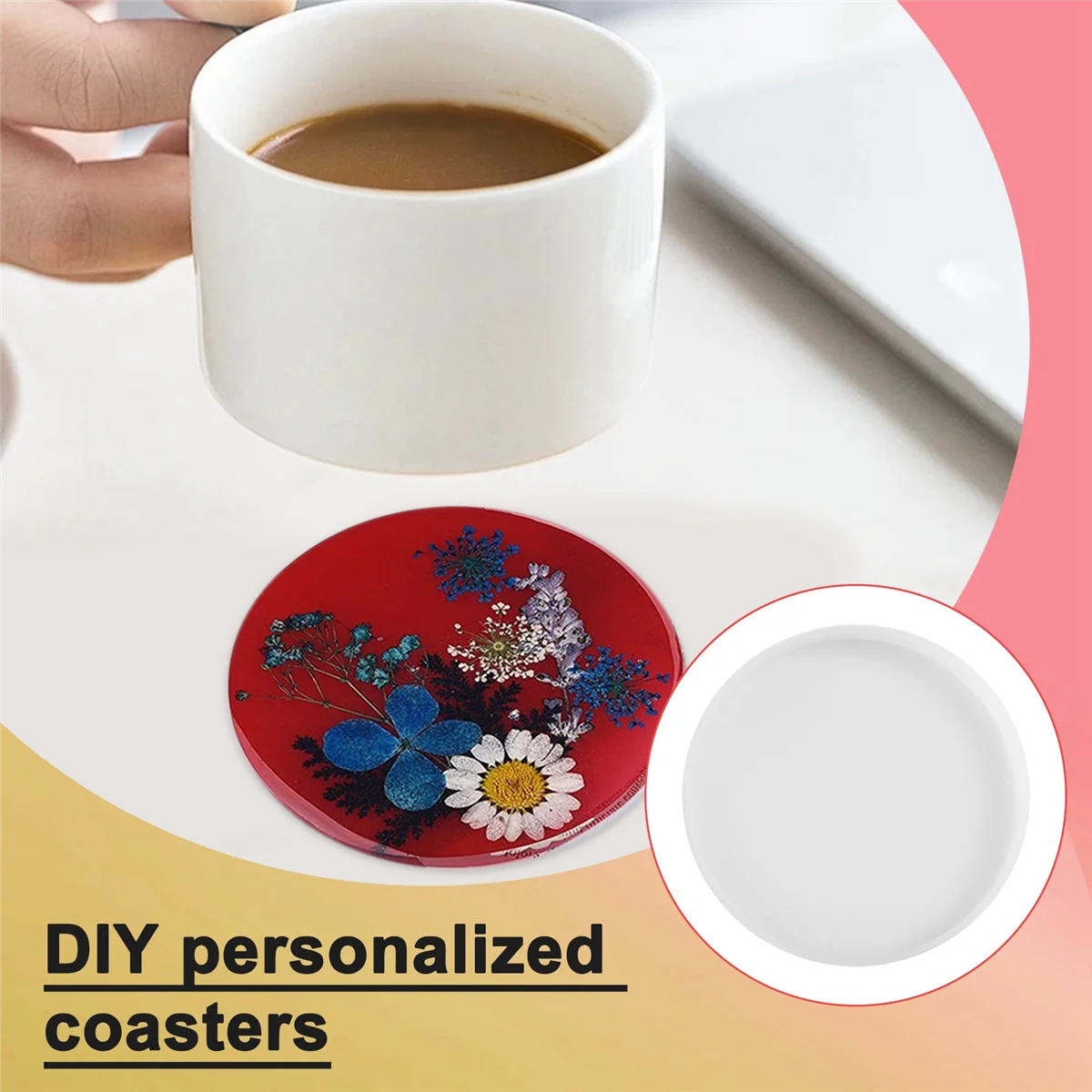 Круглая форма для смолы 4 шт. формы литья эпоксидной бетона цемента и полимерной