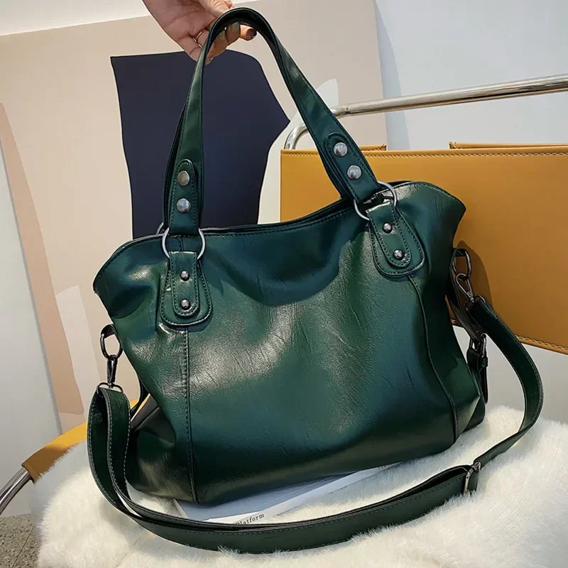 

For Hobo Pu Tote Women Large Bag Lady Leather Capacity Crossbody Handbag Big Travel Black Roomy Bag Shopper Bags Luxury Shoulder