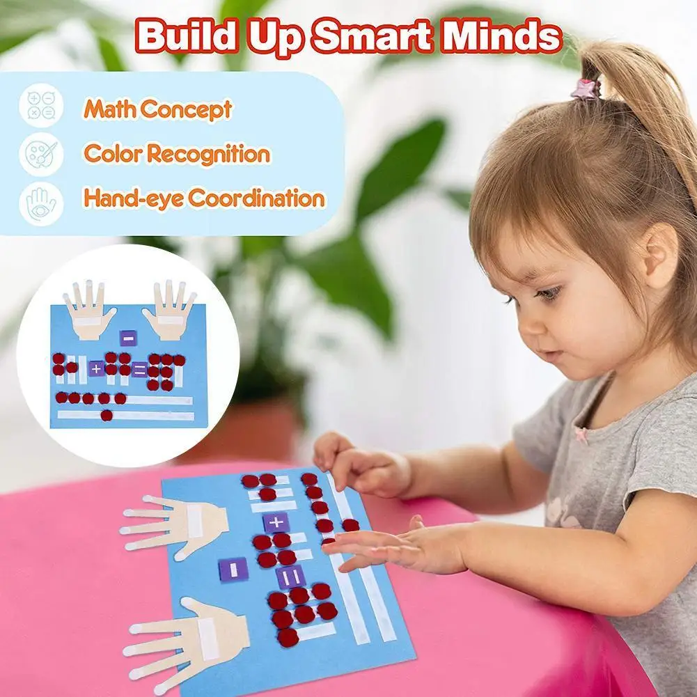 

Kid Montessori Math Toys Children DIY Felt Fingers Toys Children Toys Education Toddlers Early Development Numbers Intellig A1B8