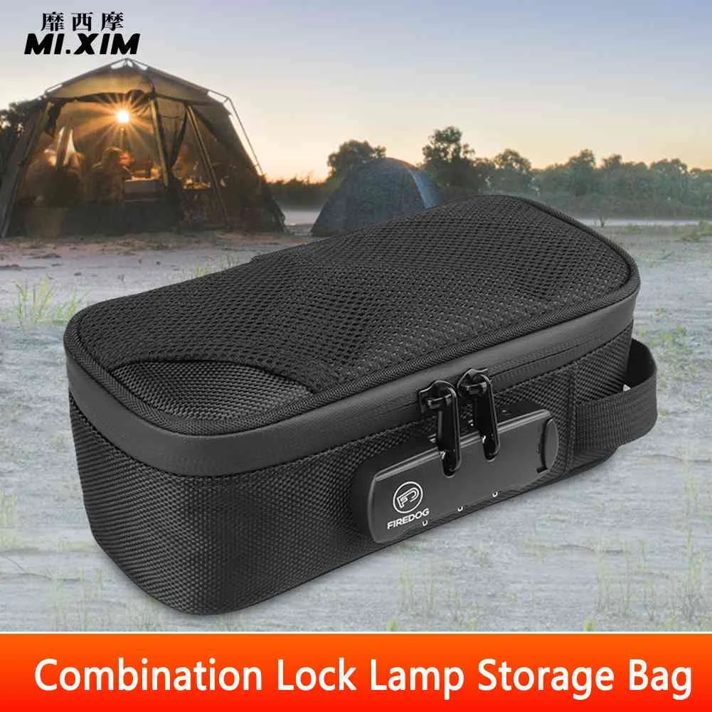 

Outdoor Storage Bag Multifunction Light Kit Organizer Oxford Odor Smell Proof with Combination Lock for Hiking Backpacking