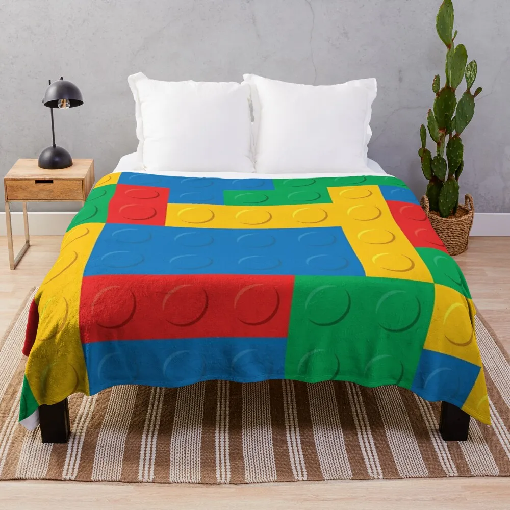 

Building Blocks Throw Blanket double plush blanket synthetic skin blanket