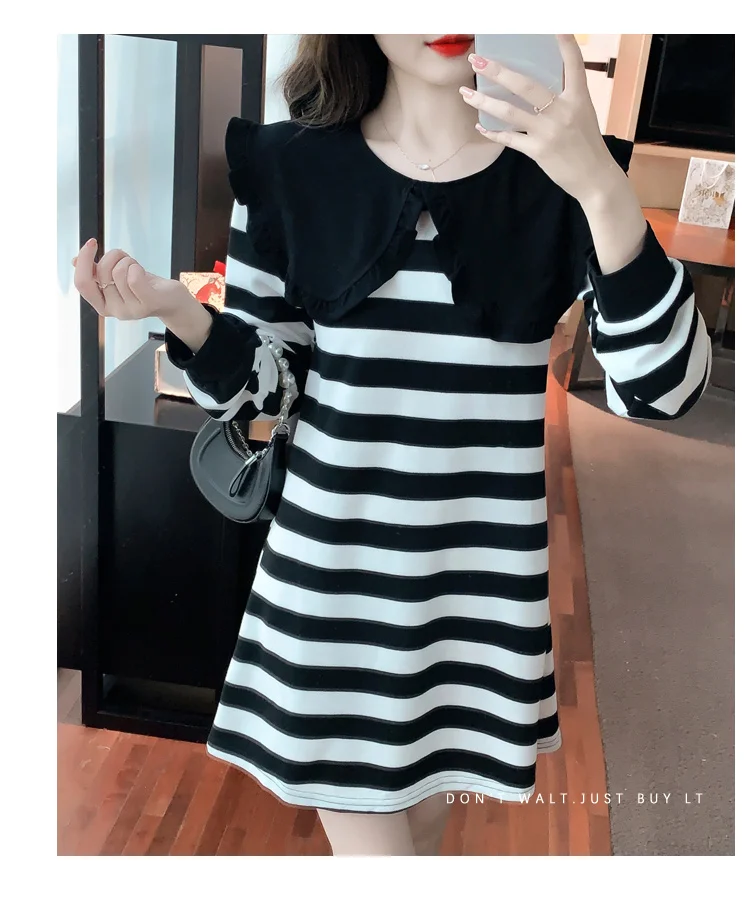 Платье женское с длинным рукавом и воротником-куклой bd791