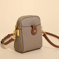 2022 ins niche first layer cowhide mobile phone bag high quality womens messenger small bag casual leather womens bag purse