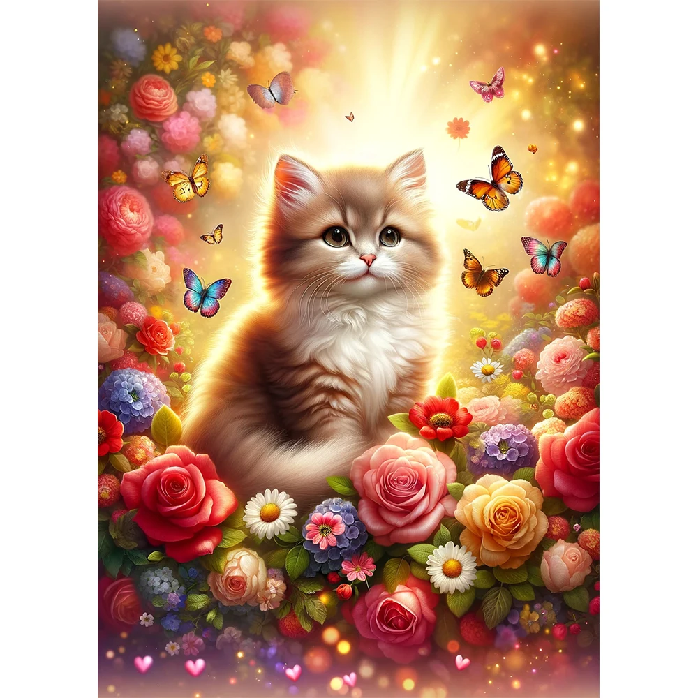 DIY алмазная живопись новая коллекция изображение кошки полная мозаика вышивка