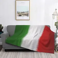 Italian Flag Pattern Blanket Flannel Plush Autumn/winter Three-color Super Warm Blanket Home Bedroom Plush Thin Quilt
