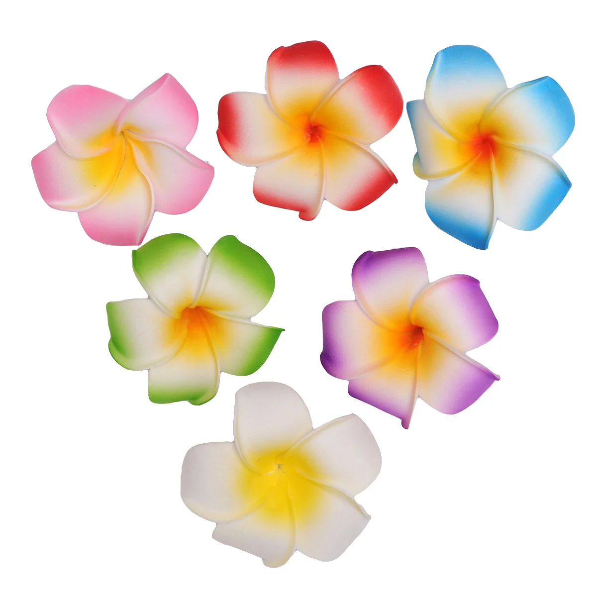 

6 PCS Frangipane Hair Clip Accessories Flowers Side Clamp Clips Barrette Wedding Plumeria