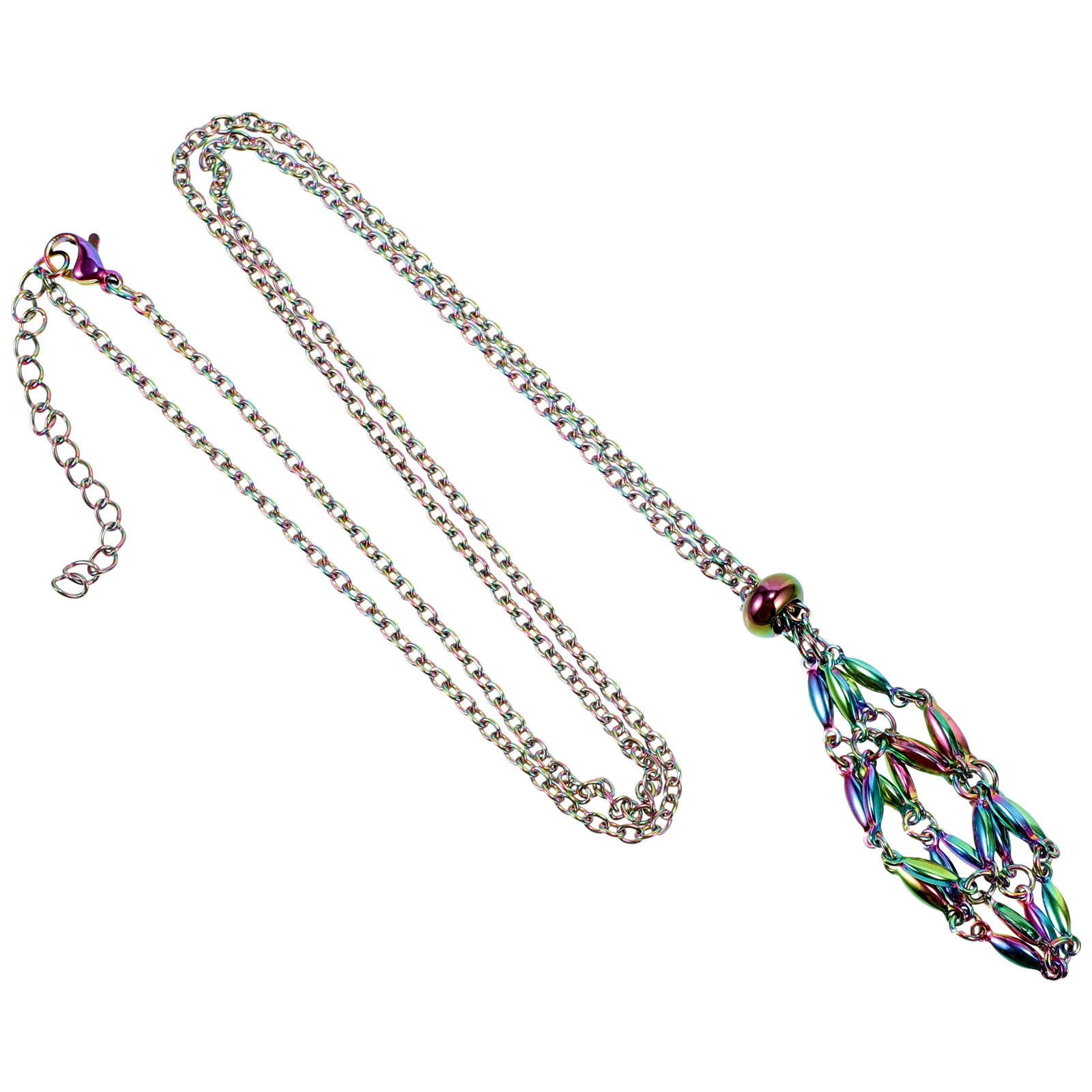 

Necklace Chains Pendants Crystal Holder Stone Crystals Cage Cages Necklaces Rope Women Kickstand