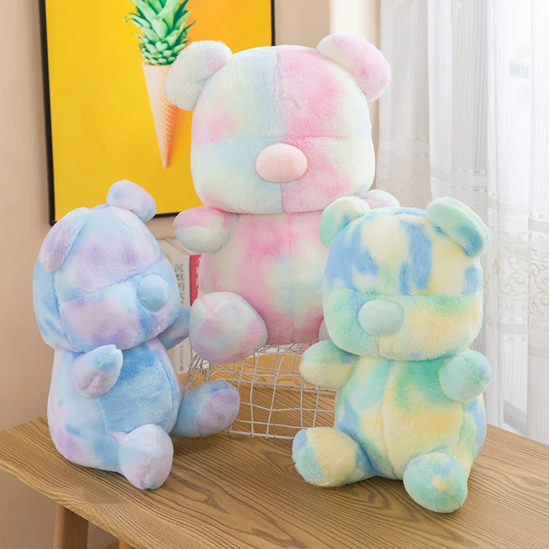 

40/50/70cm Cartoon Colorful Teddy Bear Plush Toy Cute Stuffed Animals Dazzle Bears Plusies Doll Anime Soft Kids Babys Toys Gifts