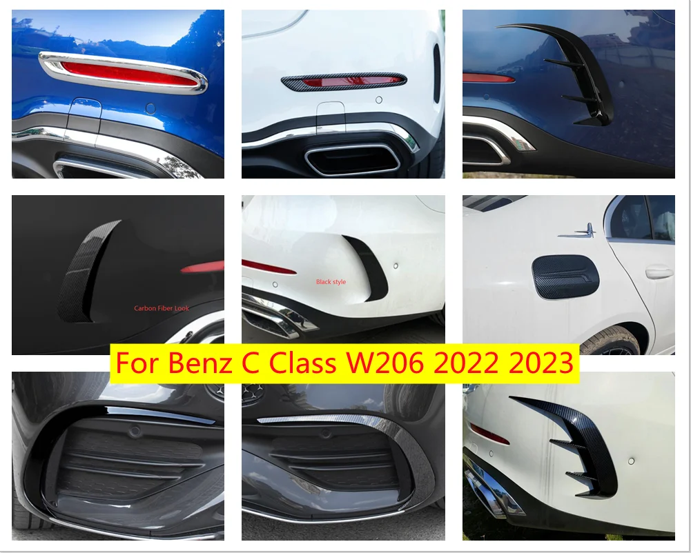 

Аксессуары для Mercedes-Benz C Class W206 Sedan 2022, сплиттер крыла заднего бампера автомобиля, спойлер, крышка воздуховыпускного отверстия, отделка