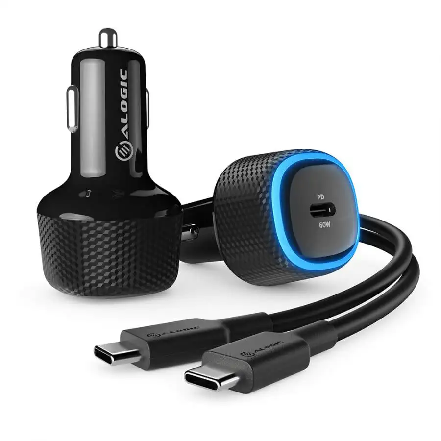 

ALOGIC Rapid USB-C Car Charger – 60W Power Delivery, Black