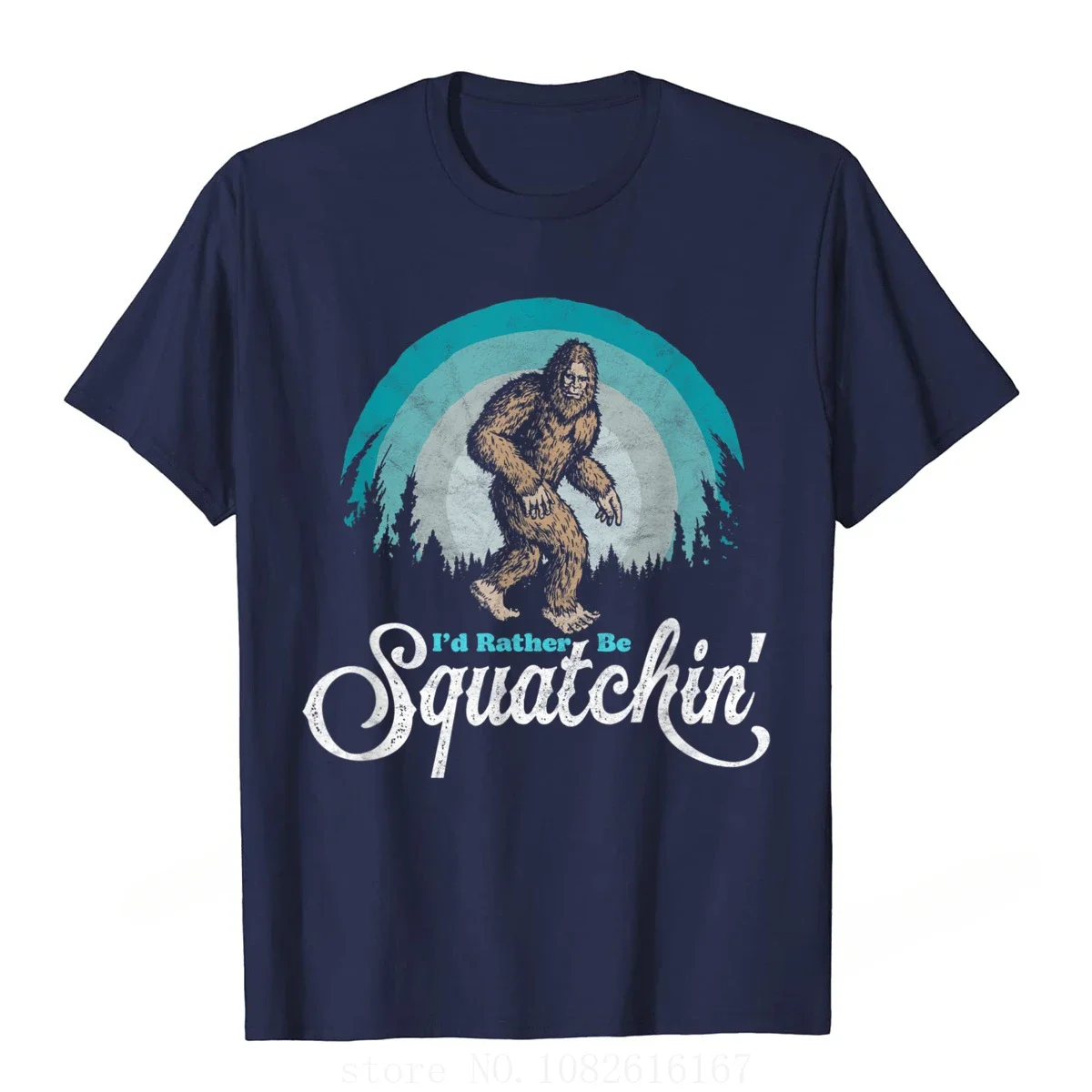 Винтажная забавная Мужская футболка Bigfoot 80-х годов модные мужские футболки Rtro