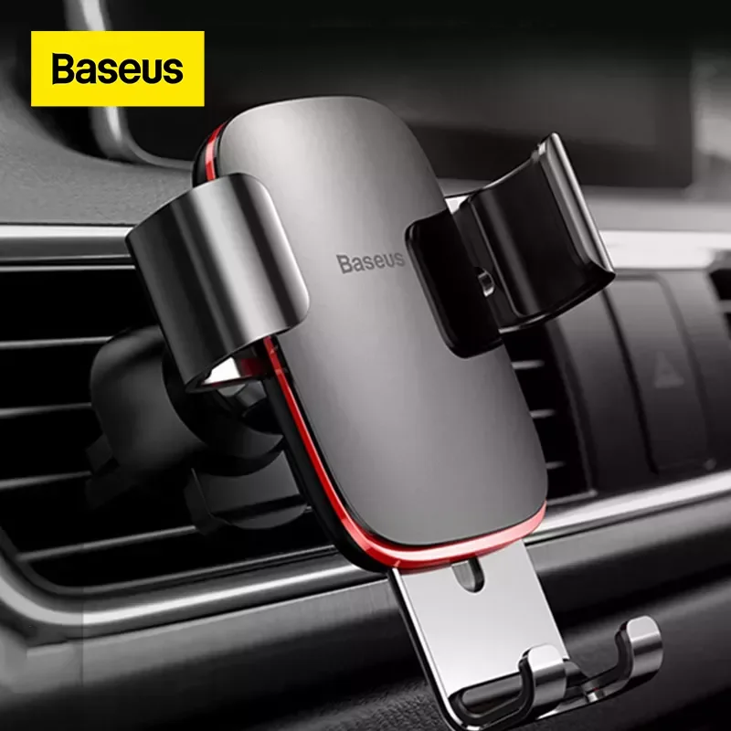 

Baseus Air Outlet Phone Holder In Car Auto-locked Gravity Car Holder Universal Phone Holder Stand Mount For iPhone 13 12 11 Pro