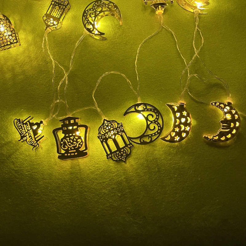 1 5 метра светодиодный светильник для Ид Мубарак гирлянда с луной и звездой