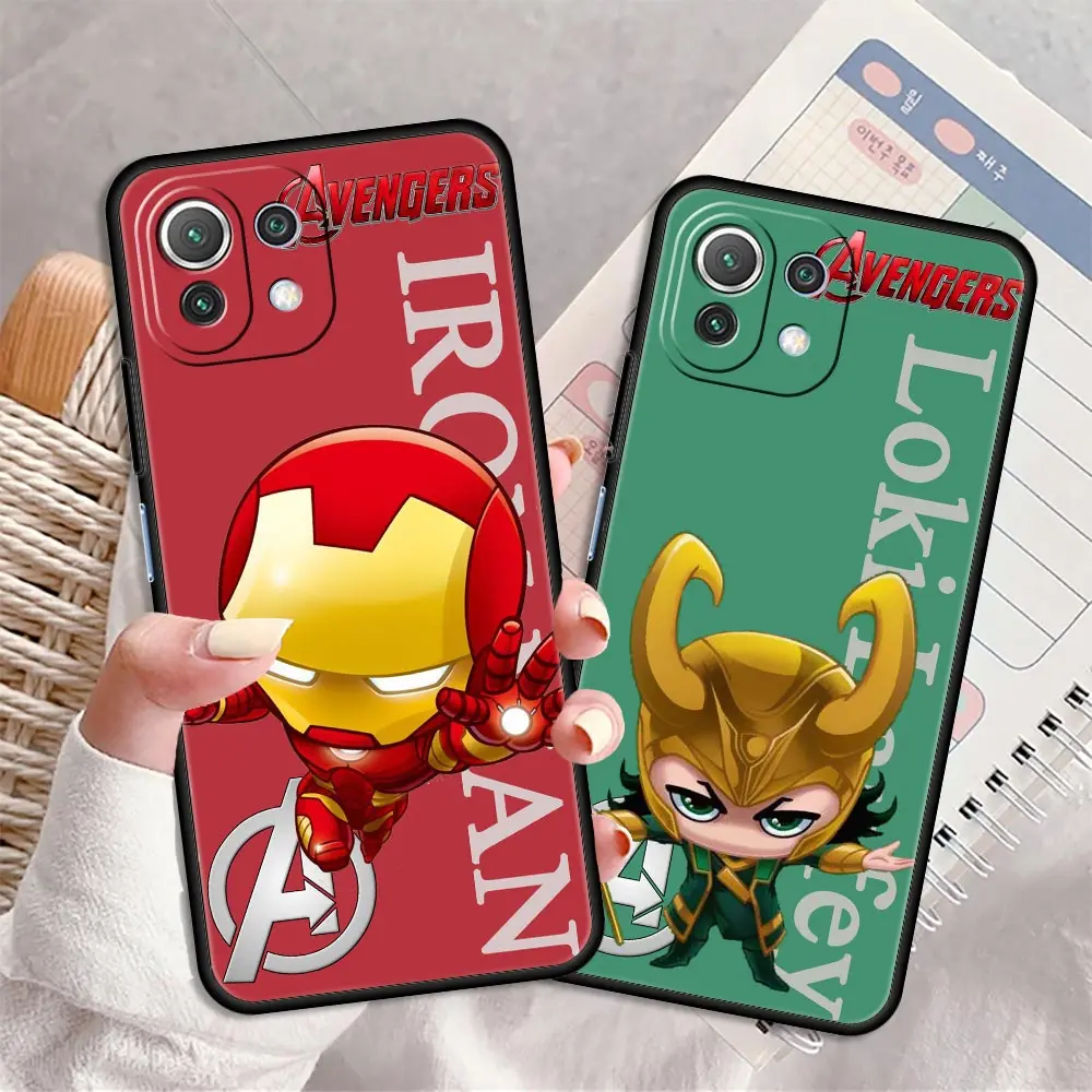 

Marvel Avengers Hero TPU Soft Case For Xiaomi Mi 11 11T 10T 12 11X Note 10 Pro Lite 10S 11i 12X 11 Ultra Phone Cover Funda Coque