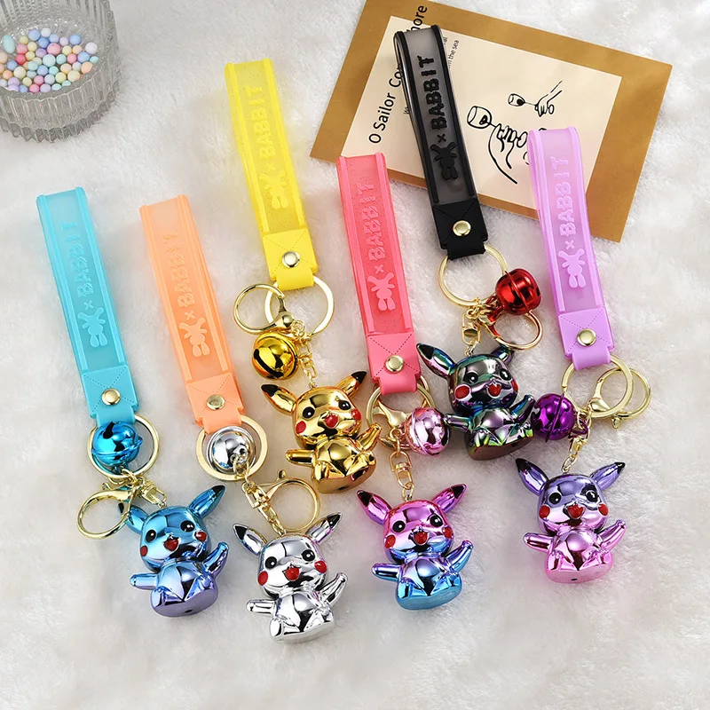 Купи Cute Pokemon Anime Pikachu Alloy Acrylic Keychain Accessories Pendant Bag Key Ring Pendant Birthday Gifts за 126 рублей в магазине AliExpress