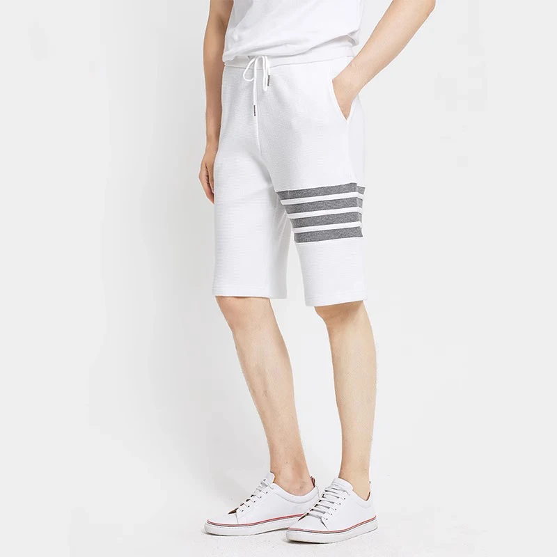 

Мужские повседневные шорты TB THOM, летние спортивные шорты из чистого хлопка с вафельным рисунком, модные брендовые шорты для фитнеса и баскетбола