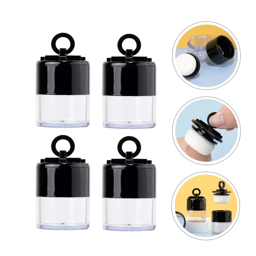 

4pcs Makeup Powder Cases Loose Powder Sub Package Boxes Loose Powder Holders