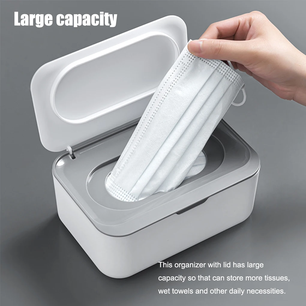

Reusable Dust-proof Tissue Box with Lid Towel Dispenser Organizer Household for Living Room Cars Black Orange