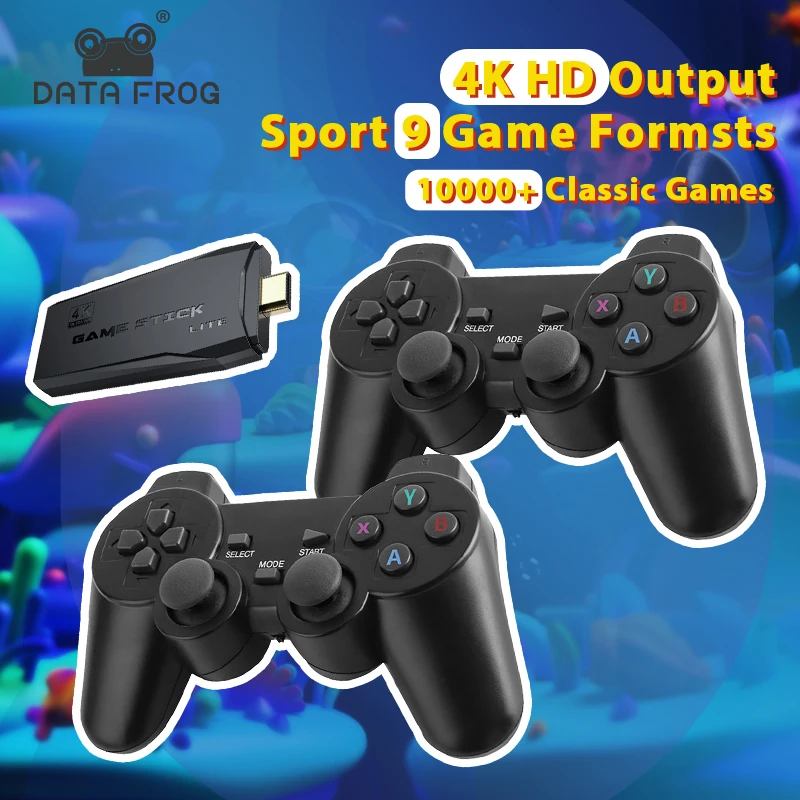 

DATA FROG Y3 Lite 10000 Game 4K Video TV Game Stick For PS1/SNES/SEGA Wireless Controller Support 9 Emulator Retro Console 2022