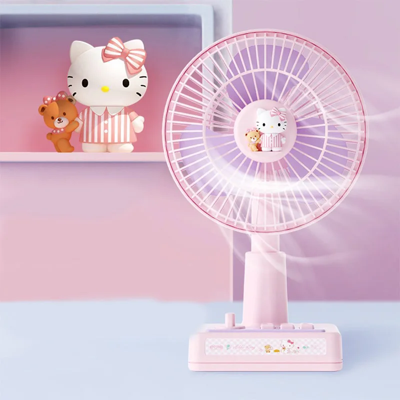 

Kawaii аниме Sanrios Hello Kittys Air Fan мультфильм Cinnamoroll милый Рабочий стол встряхивающая головка портативный мини маленький веер девочка мальчик подарок