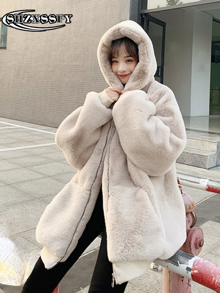 Зимнее пальто для женщин Свободное из искусственного меха на - Цена: 2330.63