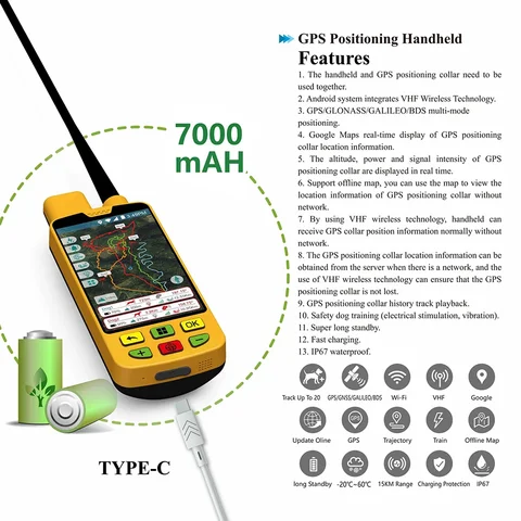 Водонепроницаемый ошейник с gps-трекером для собак с тренировкой для охоты без sim-карты Gps-трекеры для домашних животных