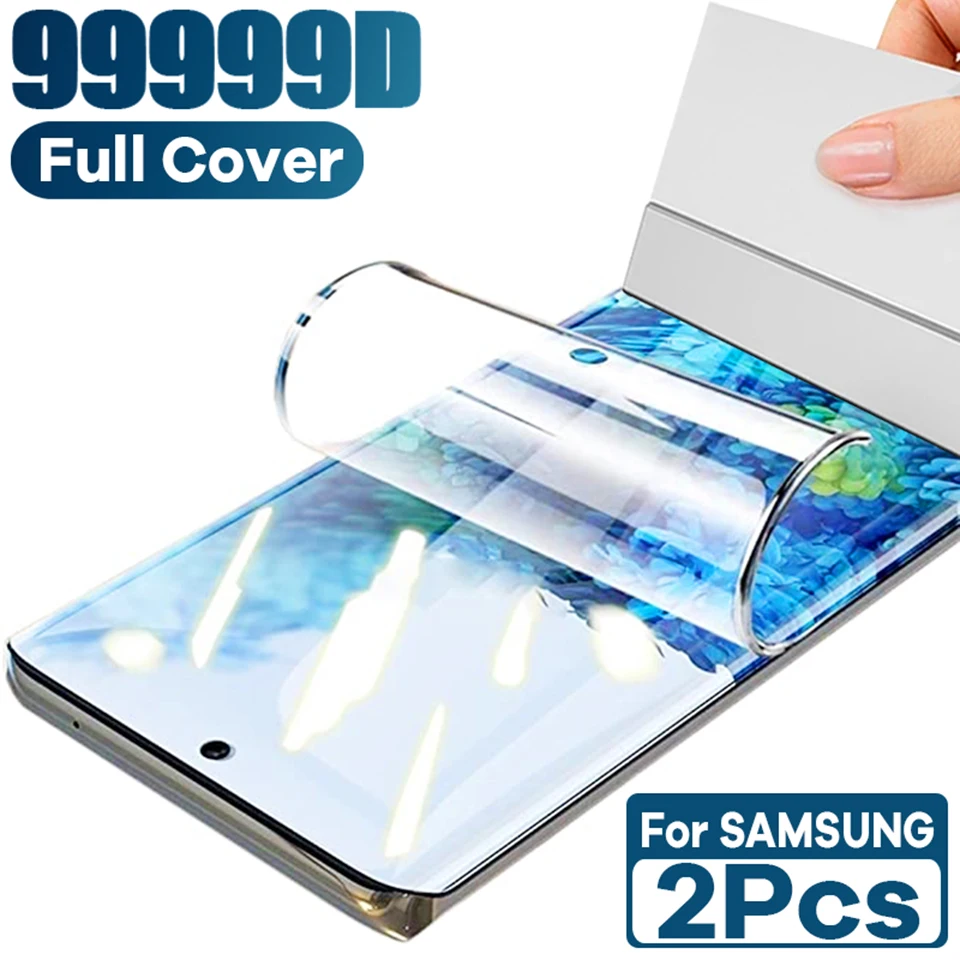 

2Pcs Hydrogel Film For Samsung Galaxy S21 S22 Ultra S20 FE S10 Note 20 10 Plus Screen Protector For A73 A53 A52 A51 A32 Non Glas