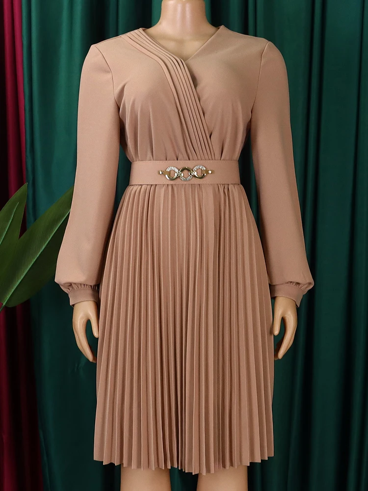 FairyShely весна 2024 однотонное женское платье со складками женские большие платья с