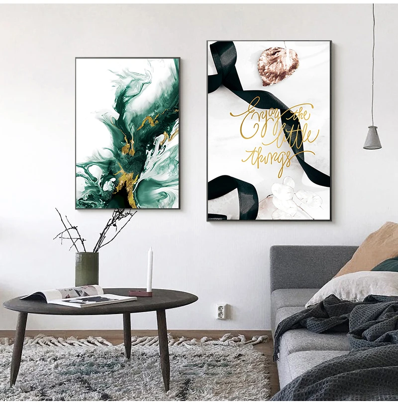 Скандинавские горы реки Геометрическая фигурка настенная живопись на холсте