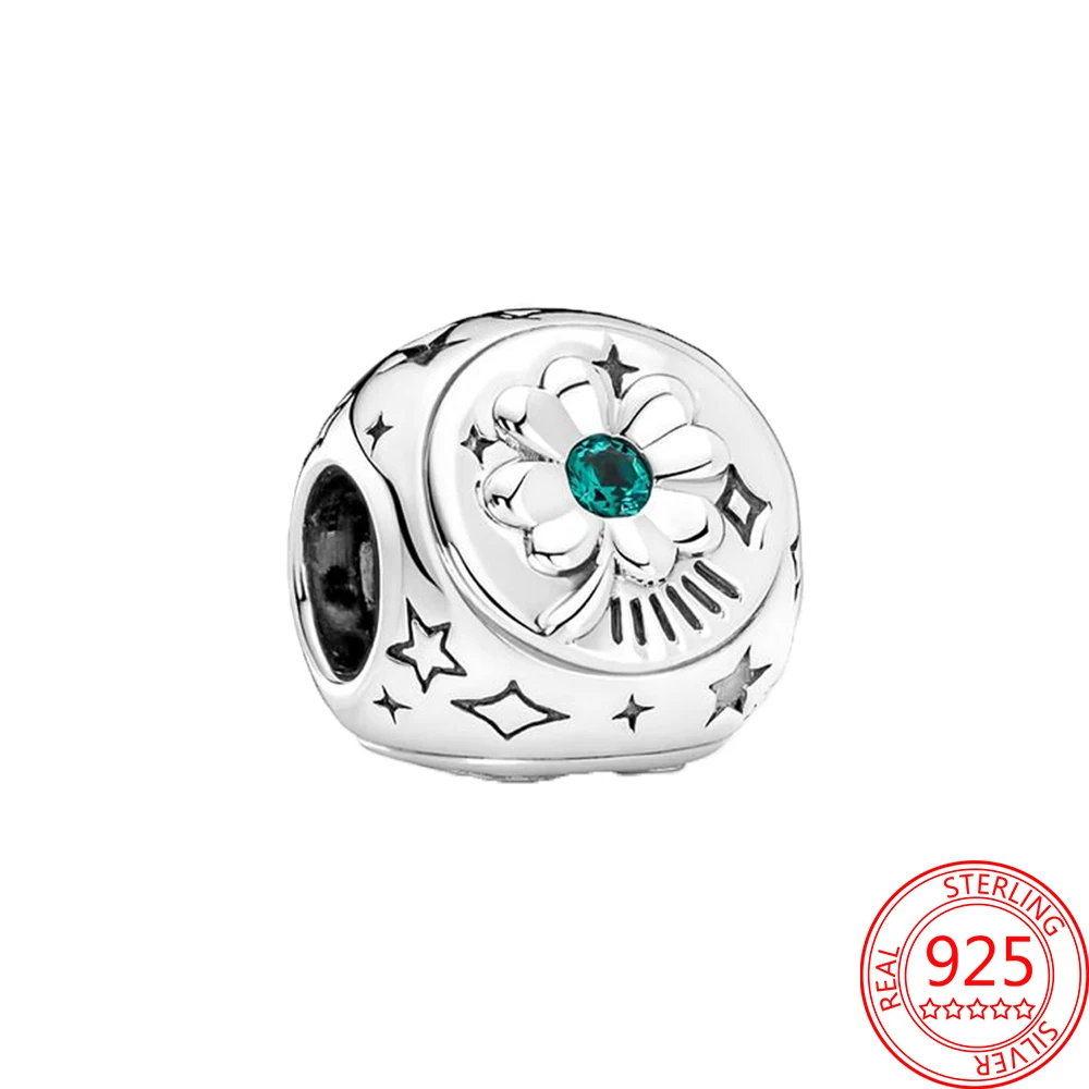 

Lucky Beads Clover, Horseshoe & Ladybird Three-sided Charm Fits Pandora Bracelet 925 Sterling Silver Girl Jewelry Gift