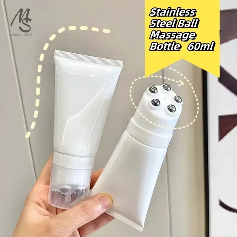 1/5/10 шт. 60 г косметическая мягкая трубка стальной шарик массажная бутылка крем для